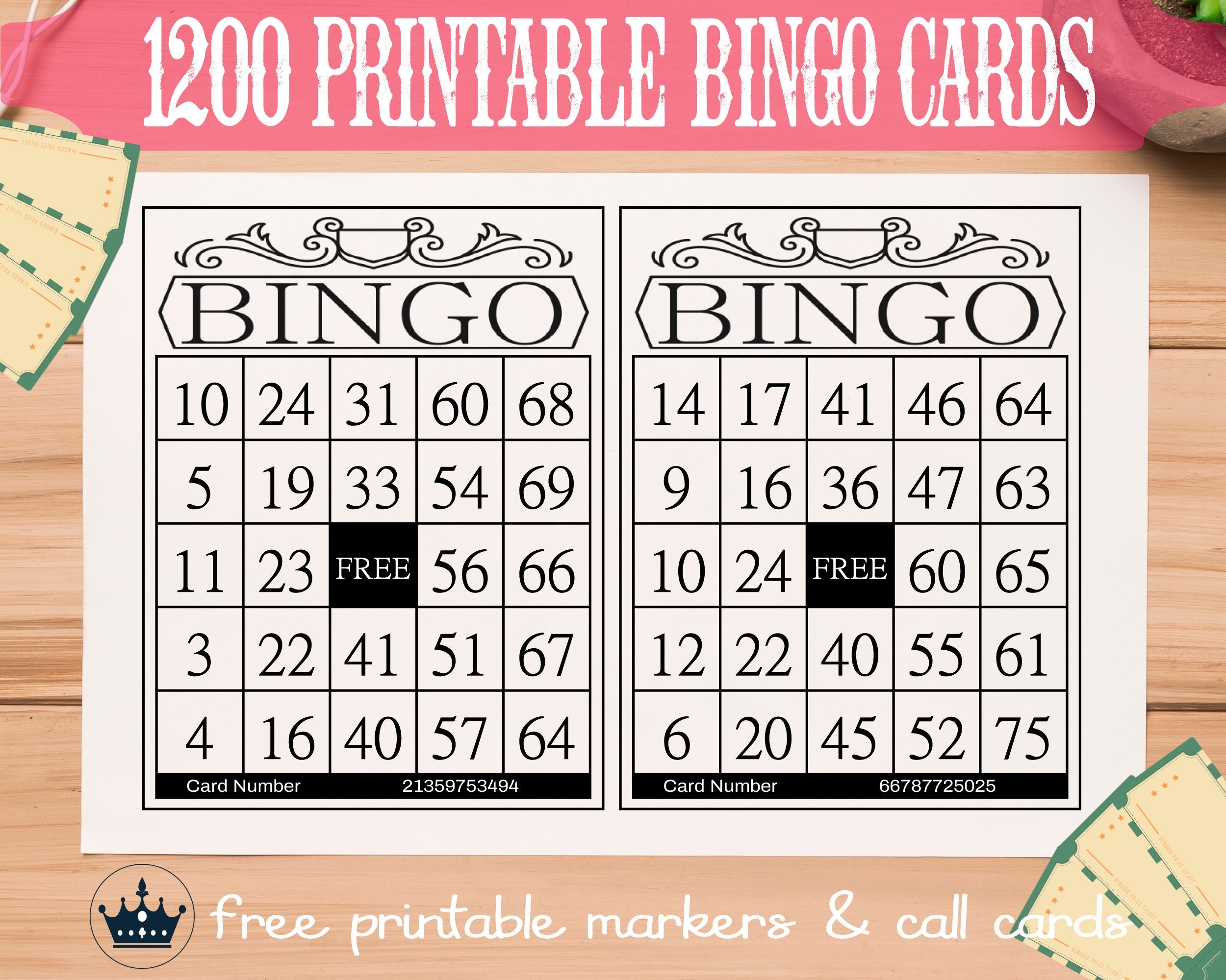 Printable Bingo Cards 1-75 Free
