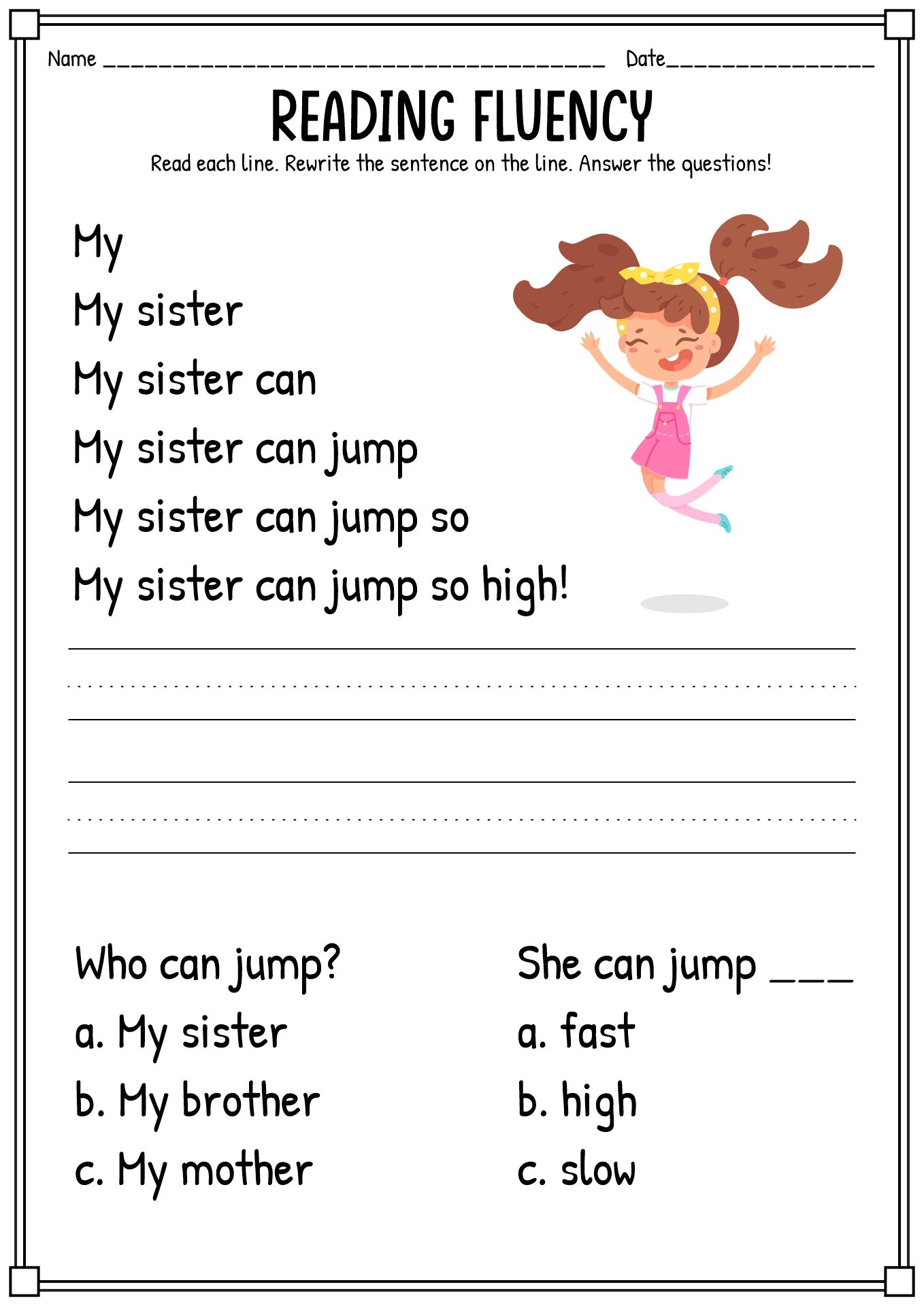 Reading Comprehension Worksheets For Slow Learners