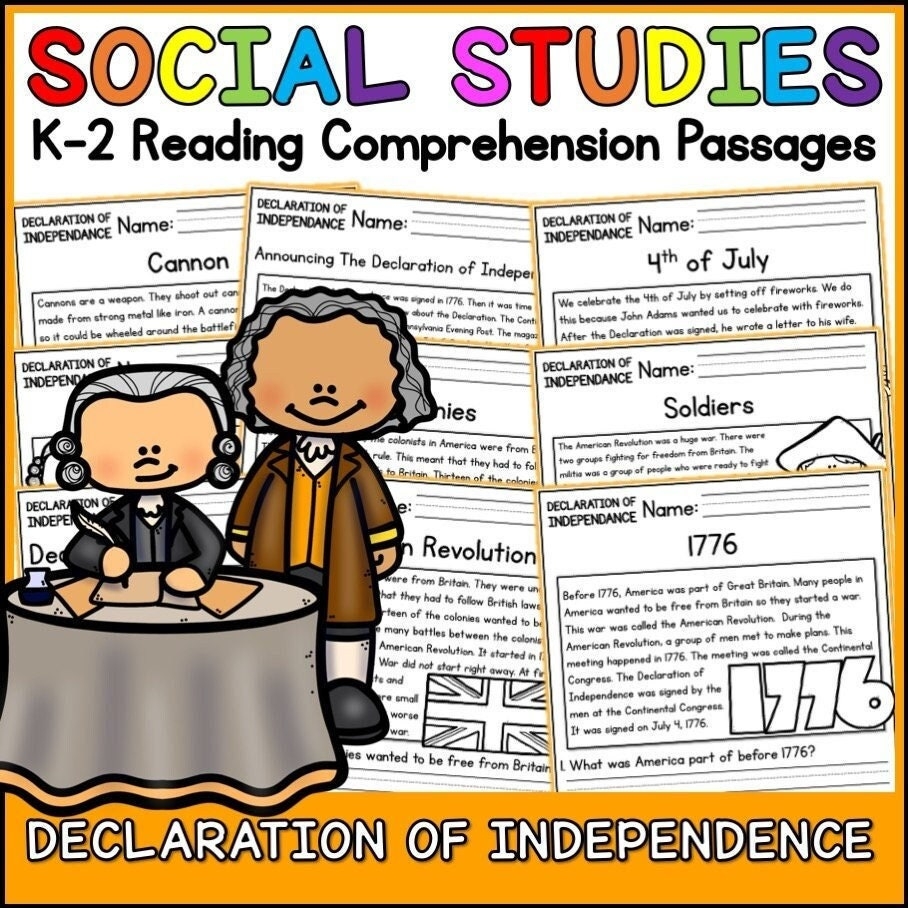 Independence Day Reading Comprehension Worksheet