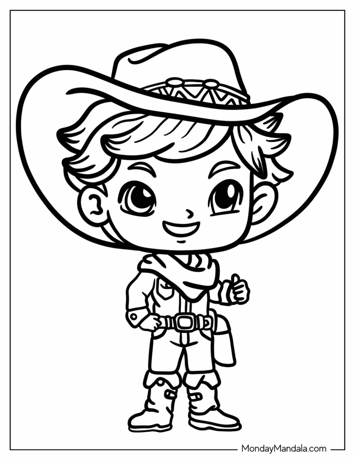 Free Printable Cowboy Coloring Pages