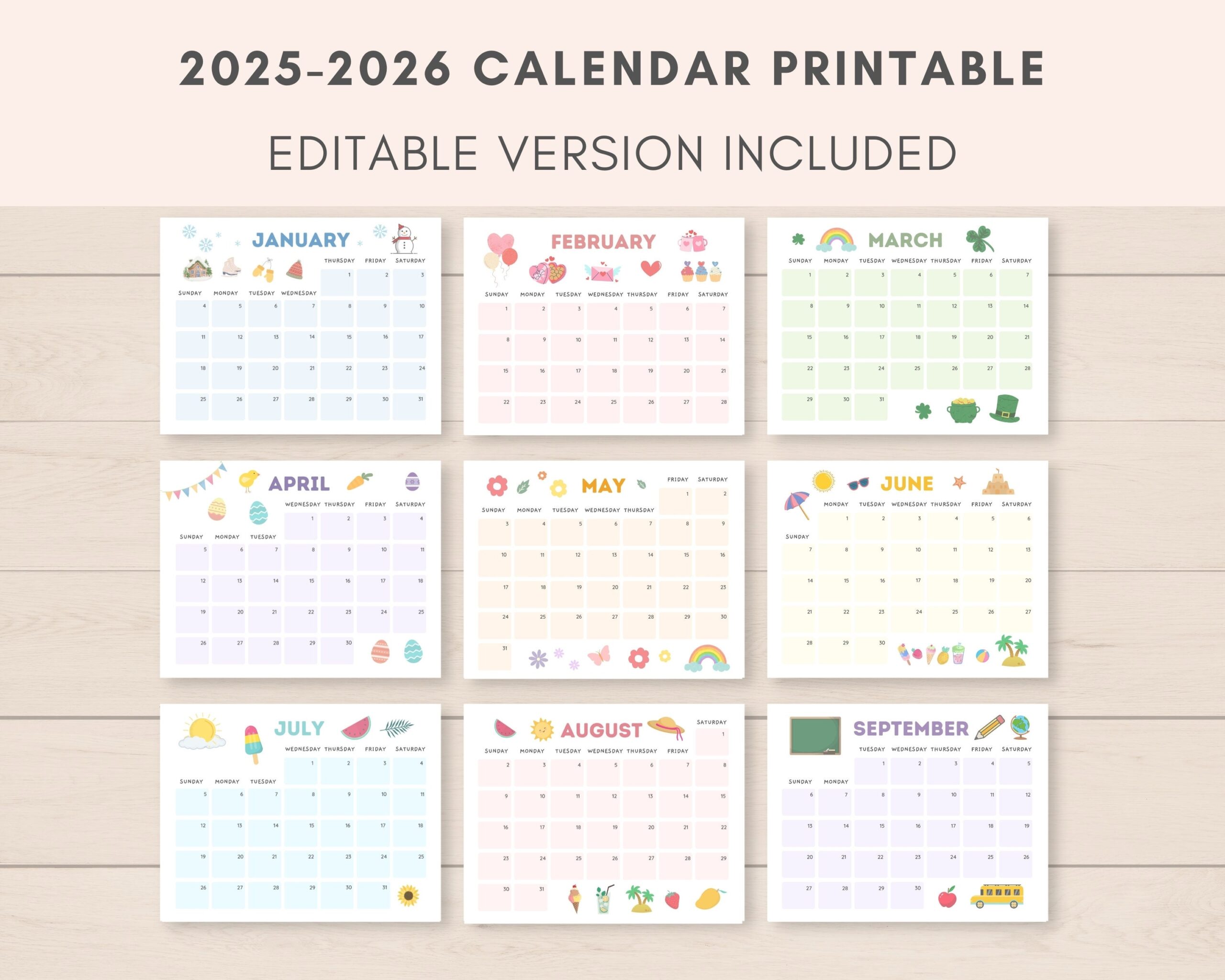 Editable May And June 2026 Calendar