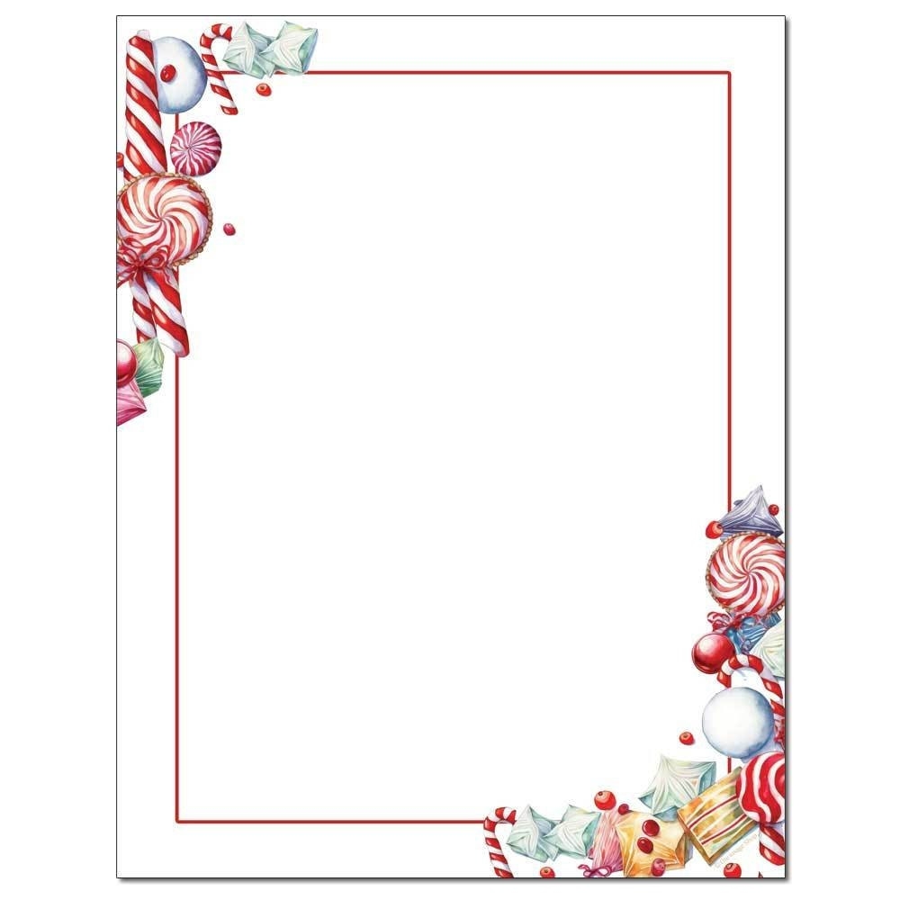 25 Or 100pk Christmas Candies Winter Holiday Christmas Letterhead 