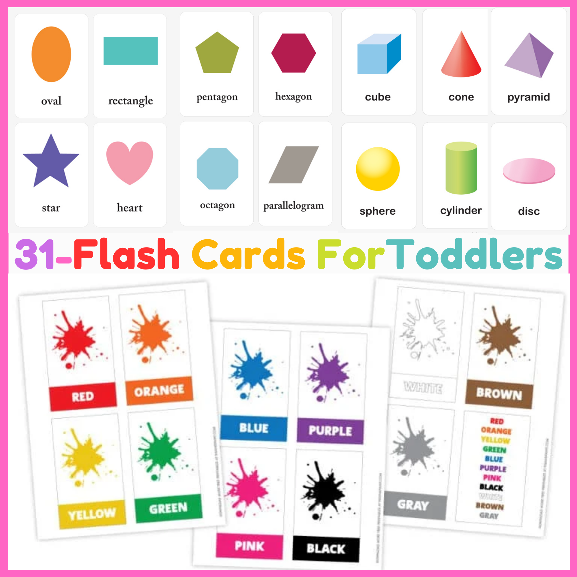 Free Printable Color Flashcards