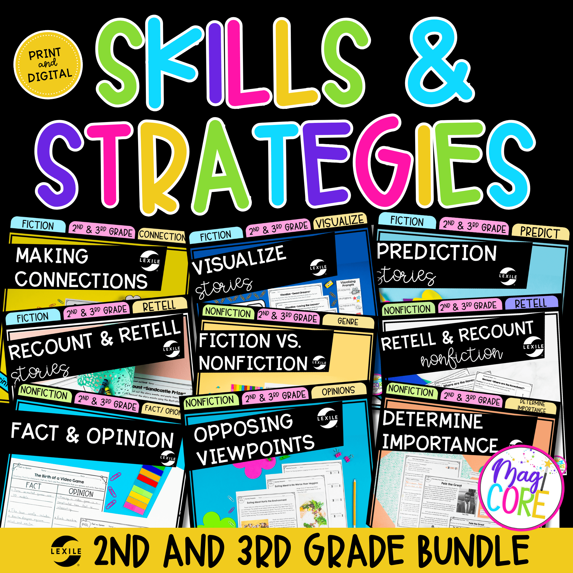 2nd U0026 3rd Reading Comprehension Skills U0026 Strategies Bundle MagiCore