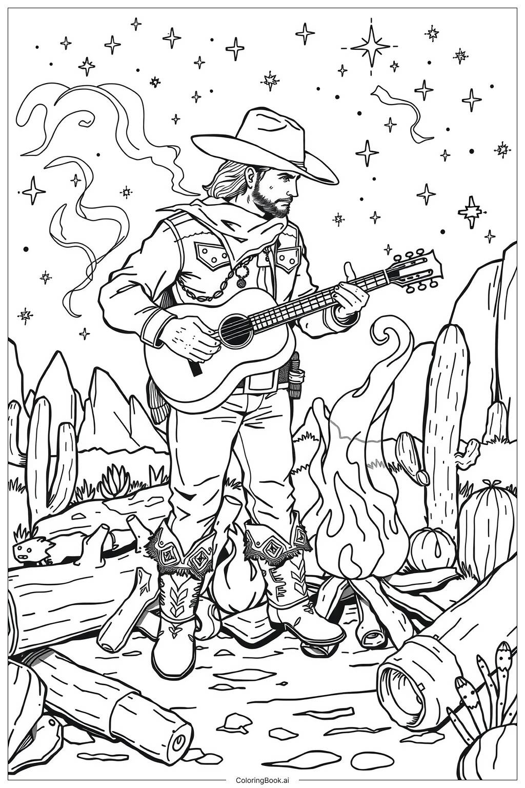 32 Cowboy Coloring Pages Free PDF U0026 PNG Printables 