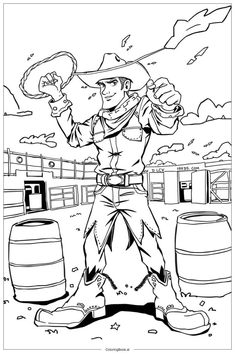 32 Cowboy Coloring Pages Free PDF U0026 PNG Printables 