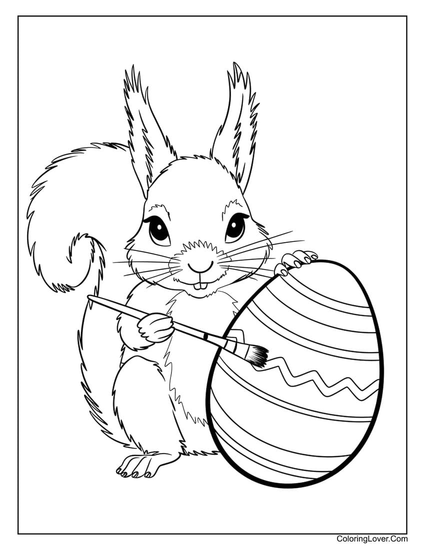 Free Printable Coloring Pages Of Squirrels