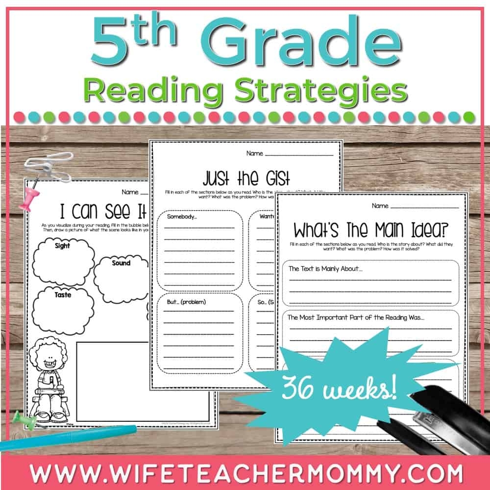 36 Weeks Of 5th Grade Reading Comprehension Strategies Worksheets Library