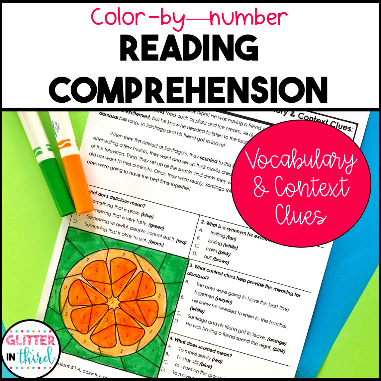 Reading Comprehension Worksheets Using Context Clues