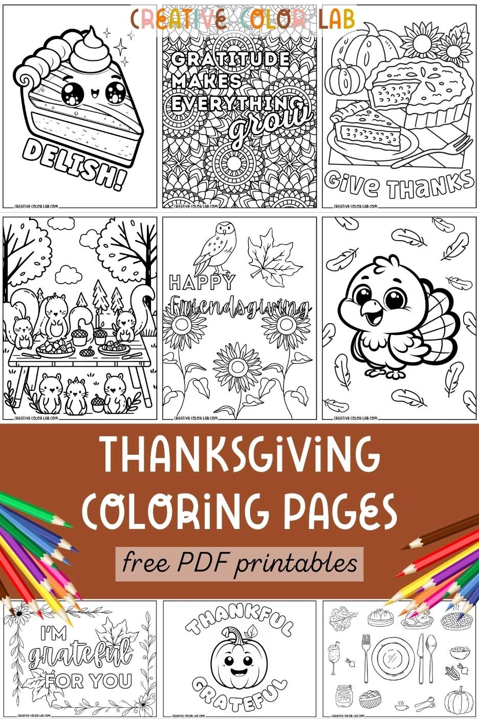 Free Thanksgiving Color Printables