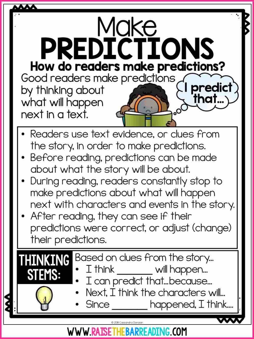 Reading Comprehension Predicting Outcomes Worksheets