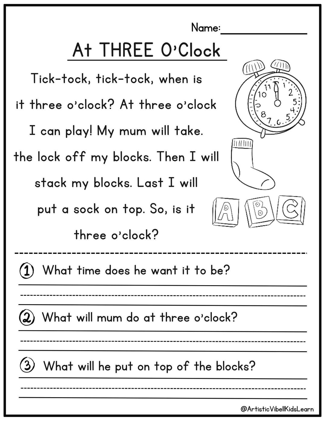 50 Kindergarten 1st Grade Reading Comprehension Passages 