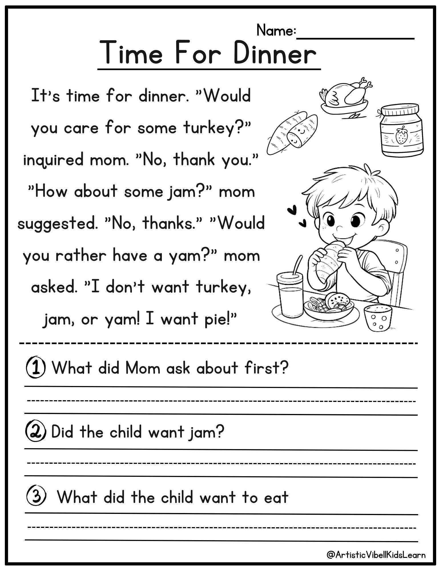 Spanish Reading Comprehension Worksheets 1st Grade