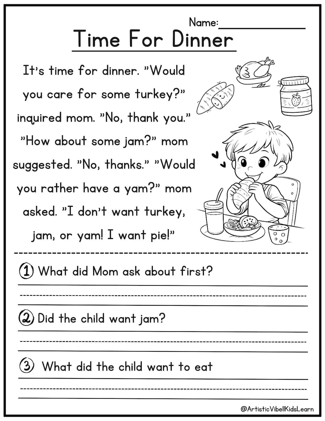 Reading Comprehension Worksheets Grade 1 2