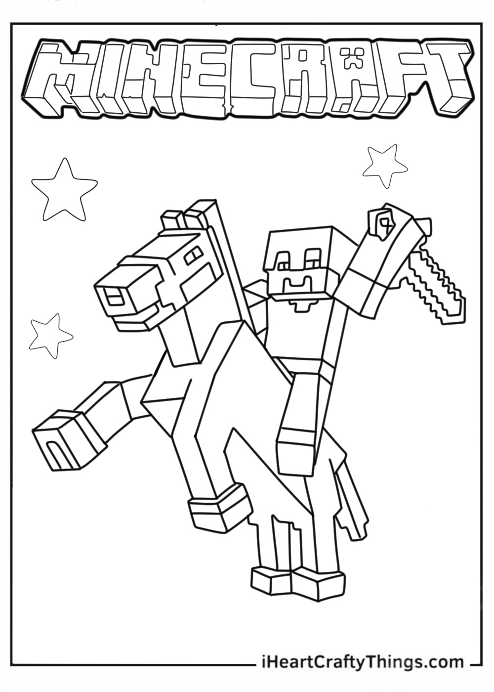 Free Minecraft Printable Coloring Pages
