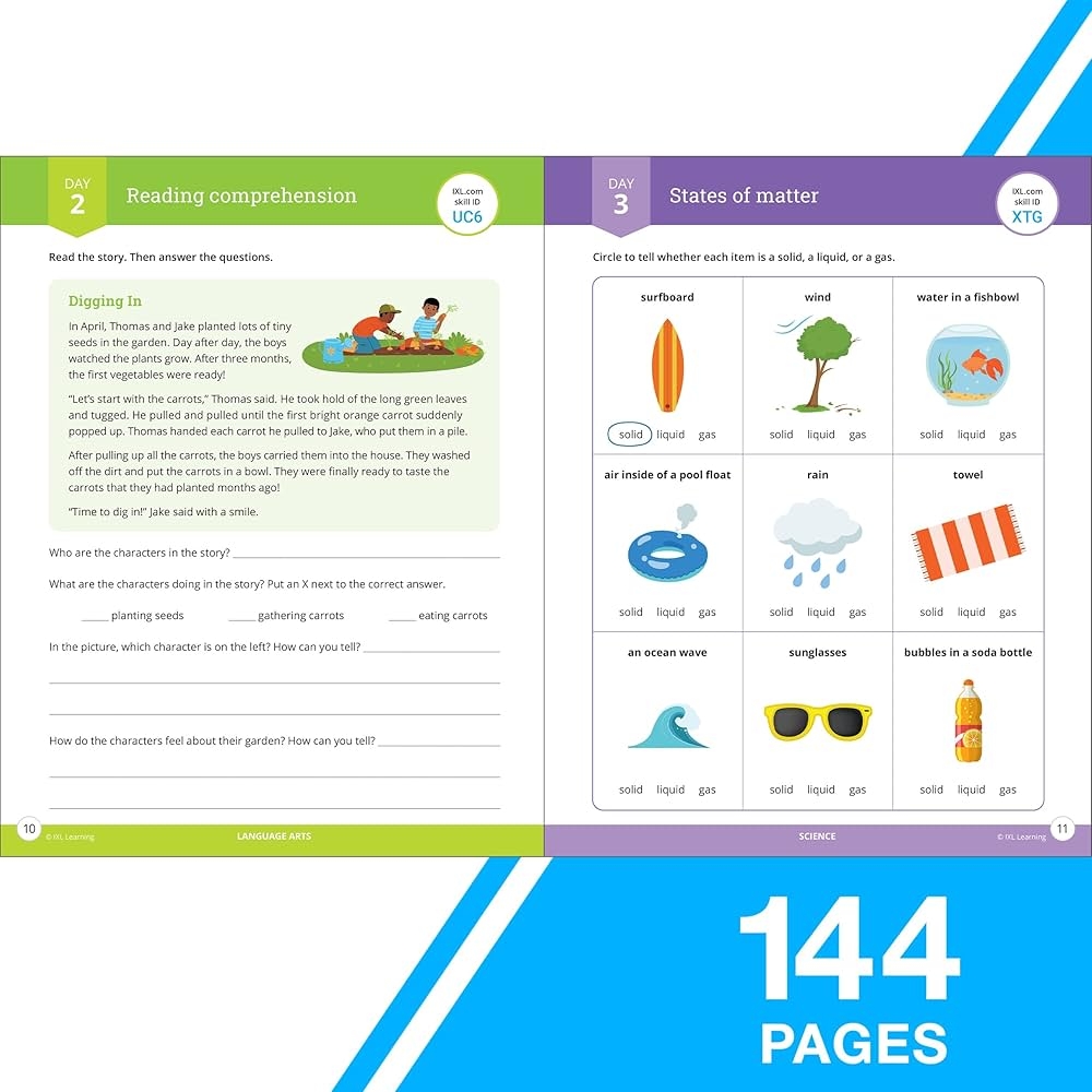 Amazon IXL Ultimate Summer 2nd To 3rd Grade Workbooks Math Reading Comprehension Language Arts Geography Science Social Studies And 