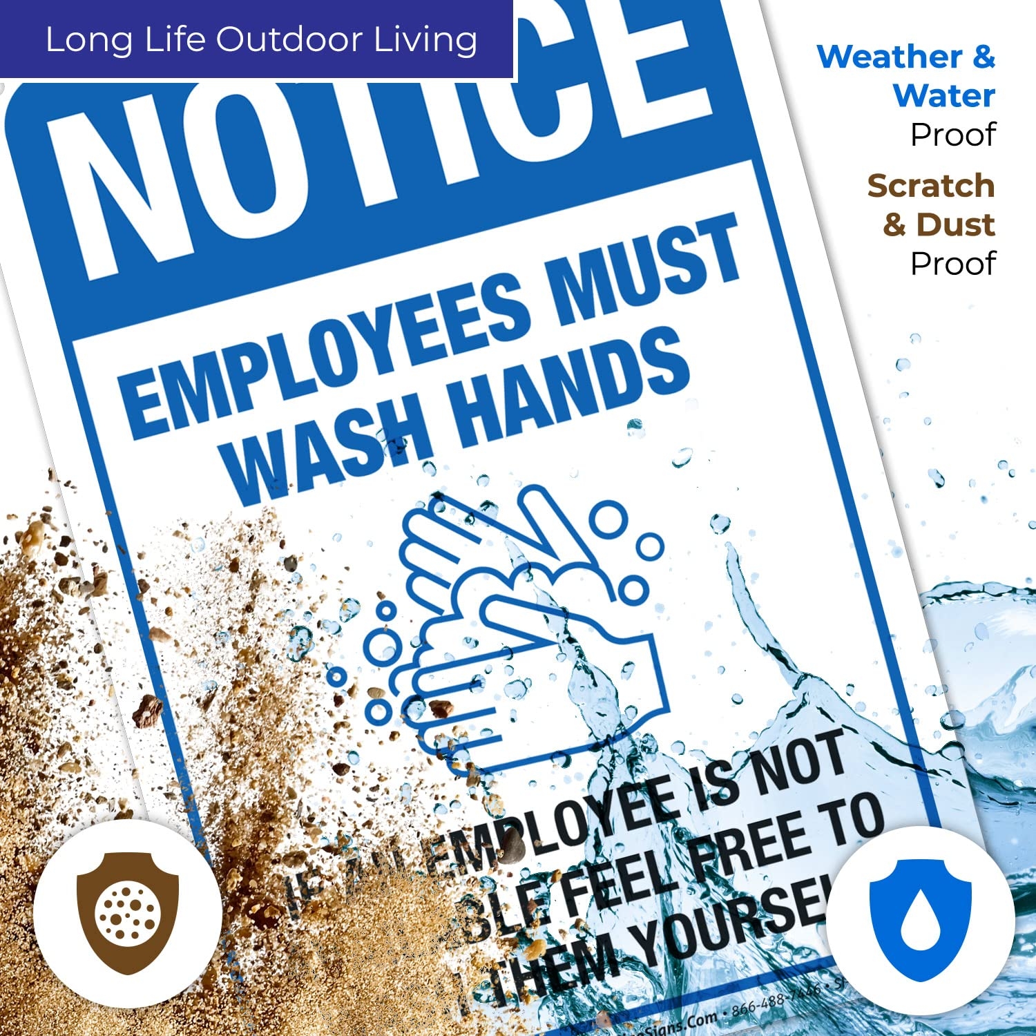 Amazon Sigo Signs Funny Hand Washing Sign Employees Must Wash Hands Sign 10x7 Inches Rust Free 0 40 Aluminum Fade Resistant Easy Mounting 
