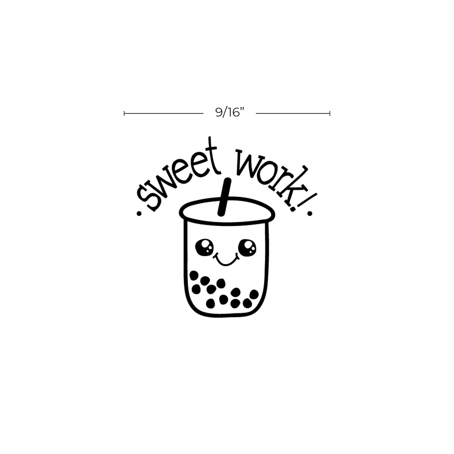 Amazon Sweet Work Bubble Tea Themed Stamp 2000 Plus Self Inking Teacher Boba Drink Stamper 9 16