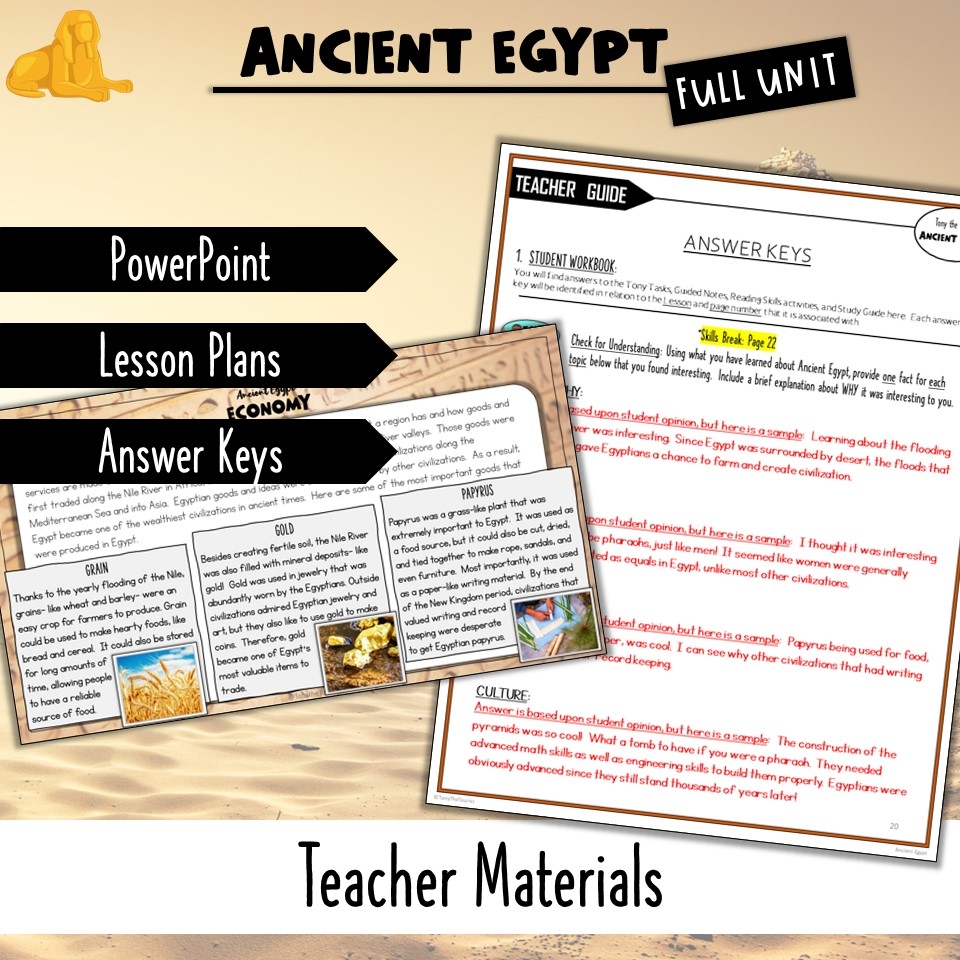 Reading Comprehension Worksheets Ancient Egypt