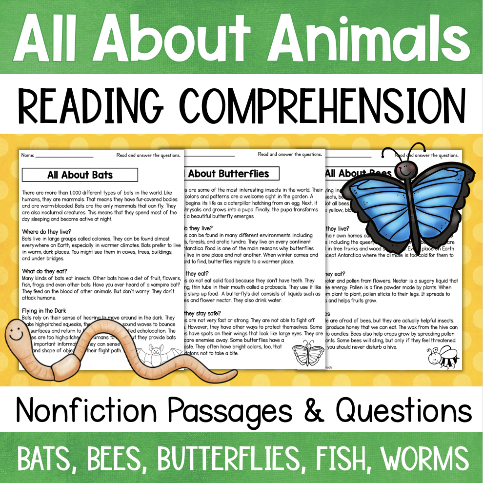 Animals Nonfiction Reading Comprehension Made By Teachers