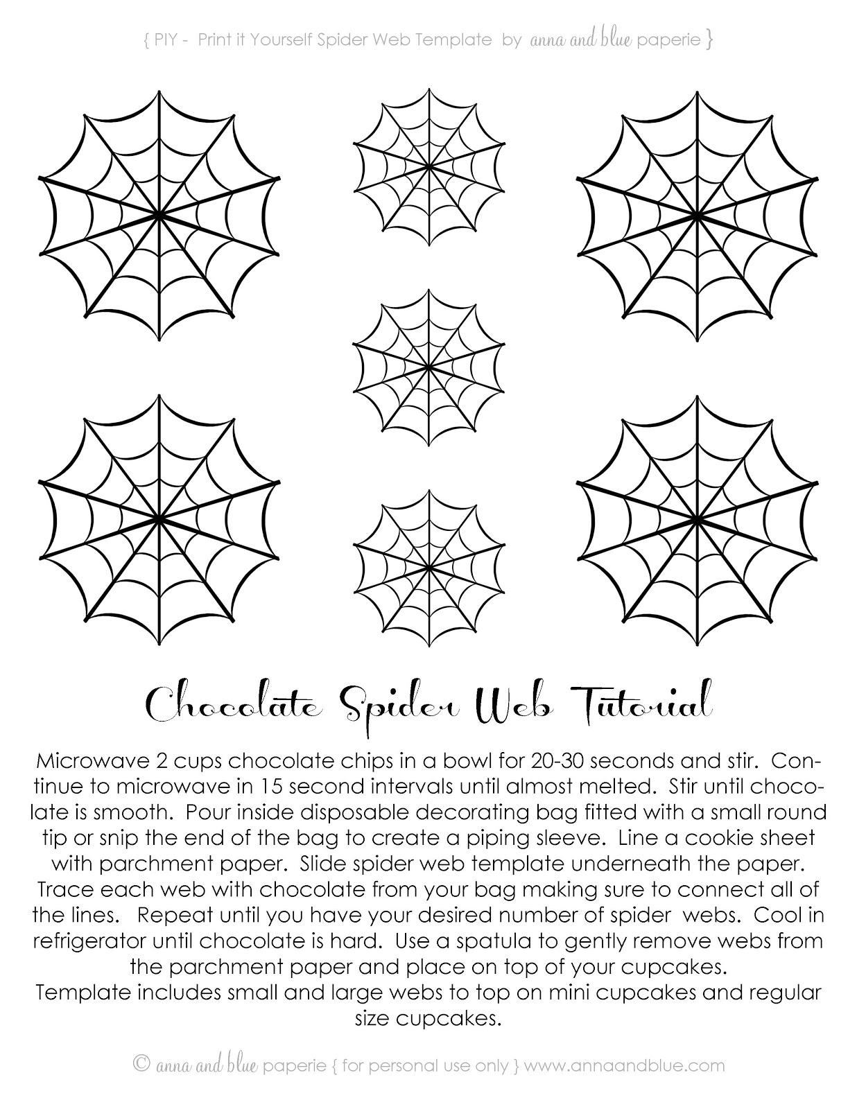Free Printable Spider Webs