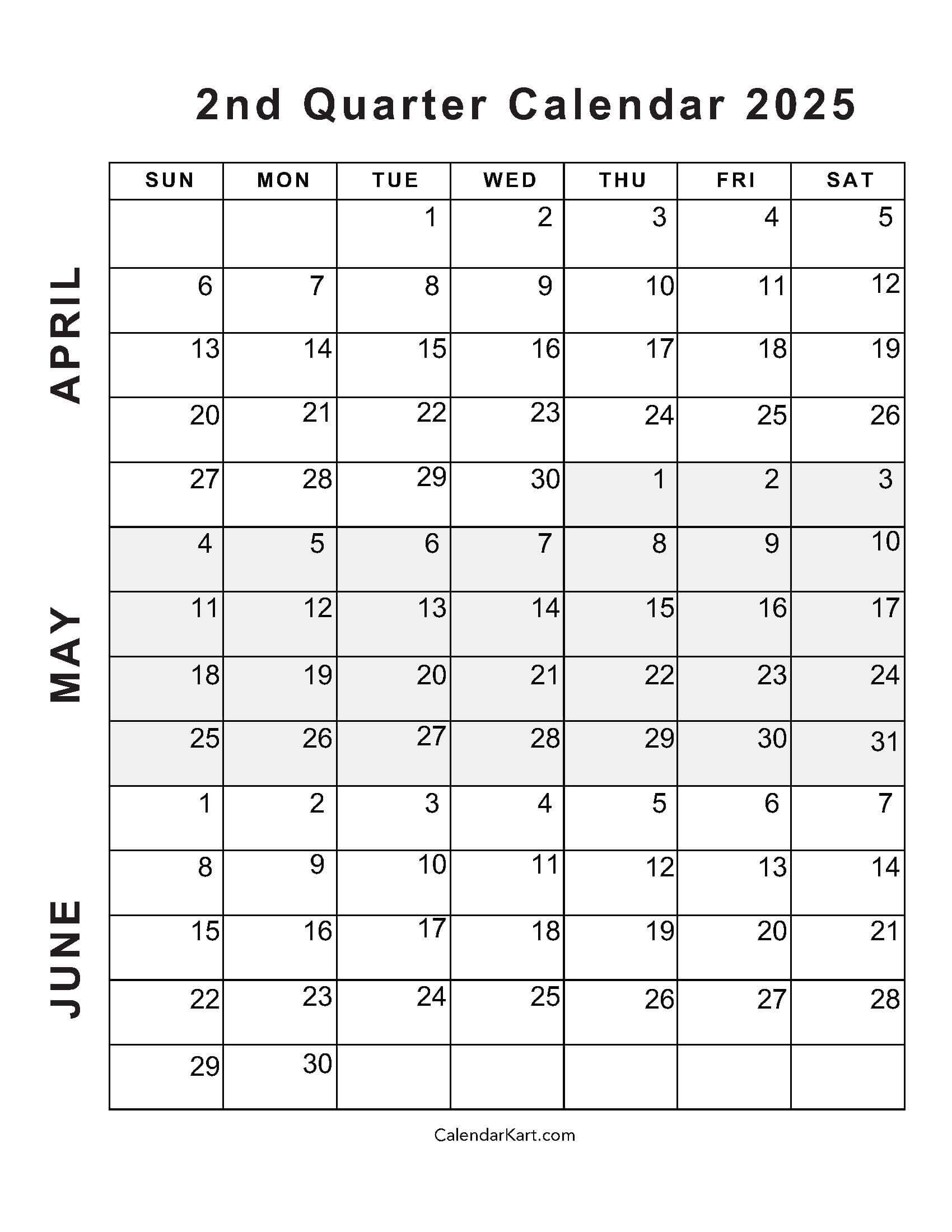 May And June Calendar 2025