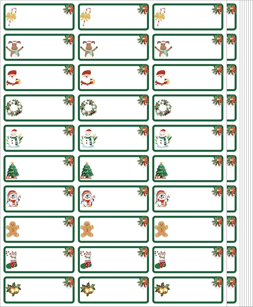AWEELON 750Pcs Christmas Address Labels 1 X 2 625 Inch Printable Gift Tags Address Stickers For Envelopes Christmas Mailing LabelsGift Labels For Holiday Wrapping Amazon ca Office Products