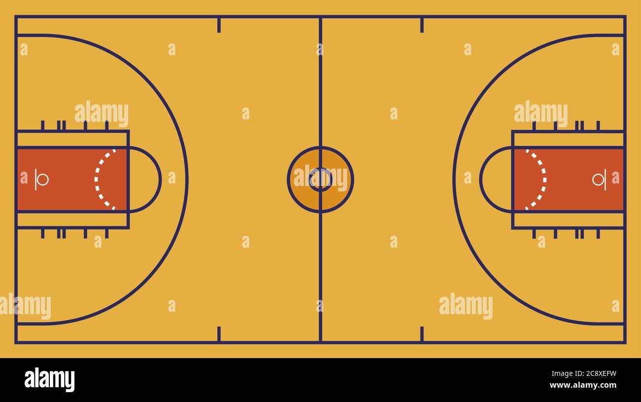 Free Printable Basketball Court