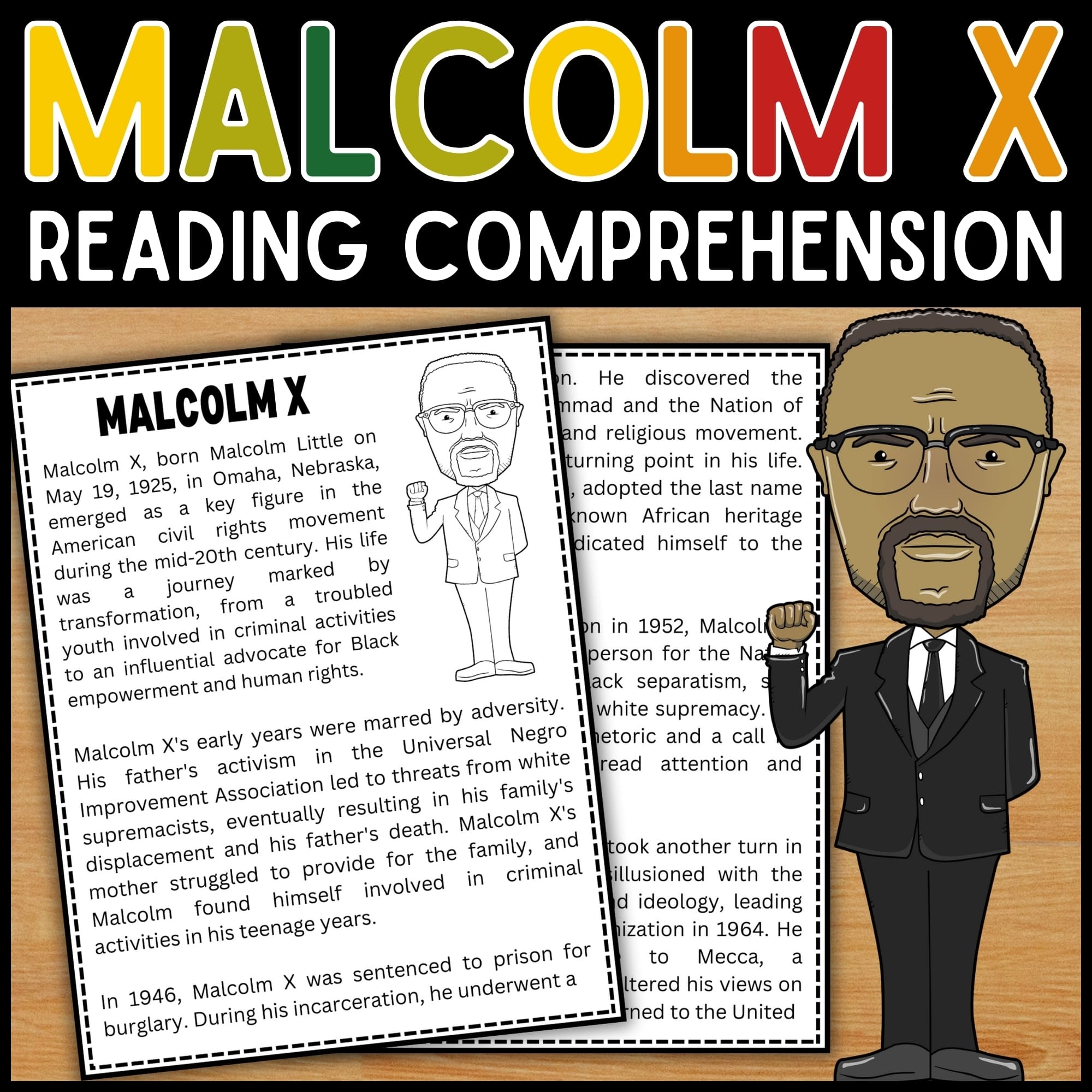 Black History Month Malcolm X Reading Comprehension Passage U0026 Questions BHM Made By Teachers
