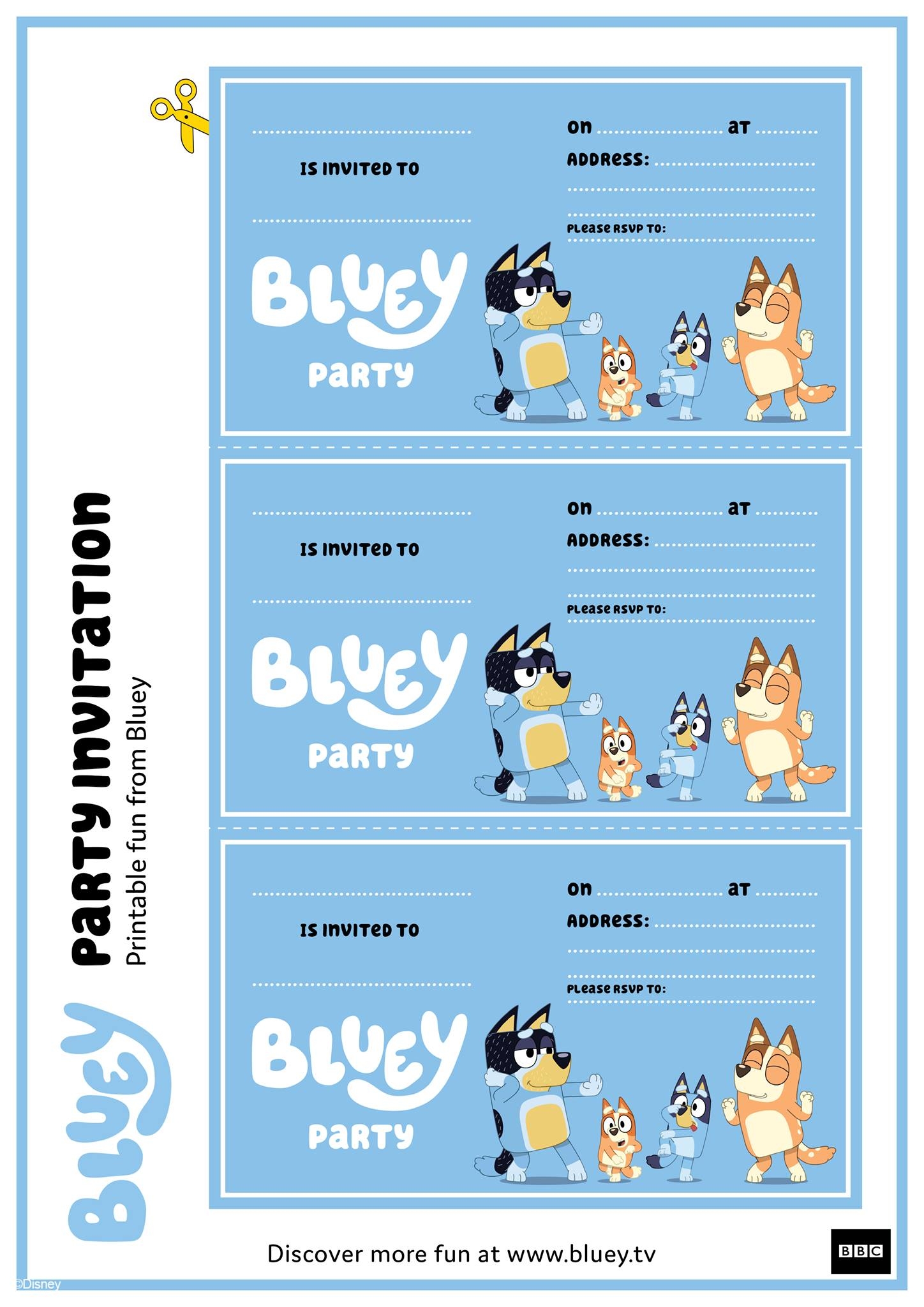 Free Bluey Birthday Printables