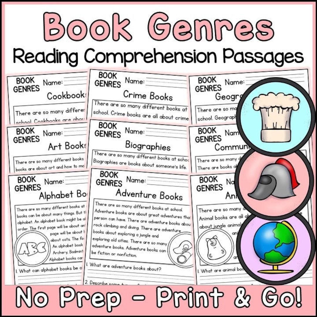 Reading Comprehension Worksheets For Books