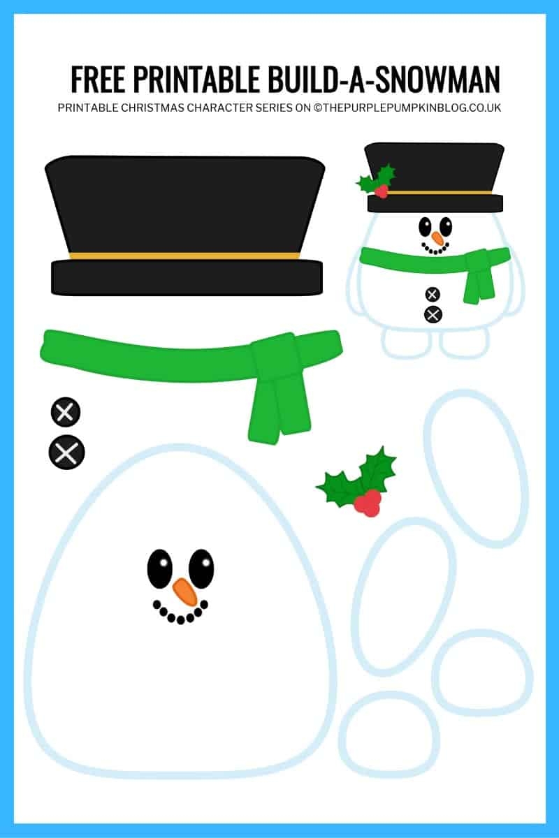 Build A Snowman Printable Free Printable Paper Snowman Template