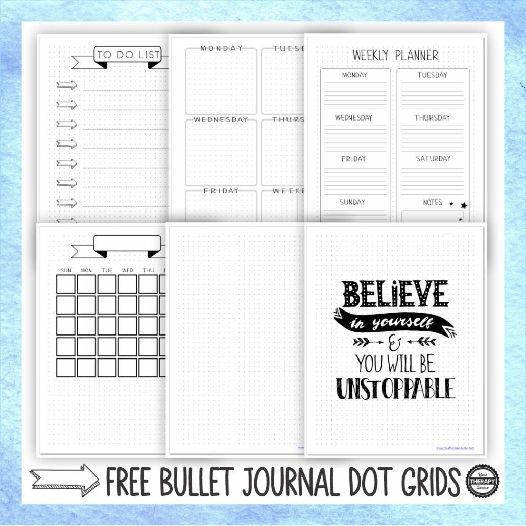 Bullet Journal Free Printable Pages