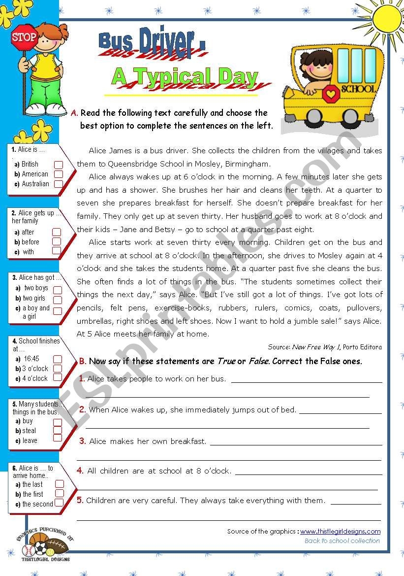 Reading Comprehension Worksheets A2 Pdf