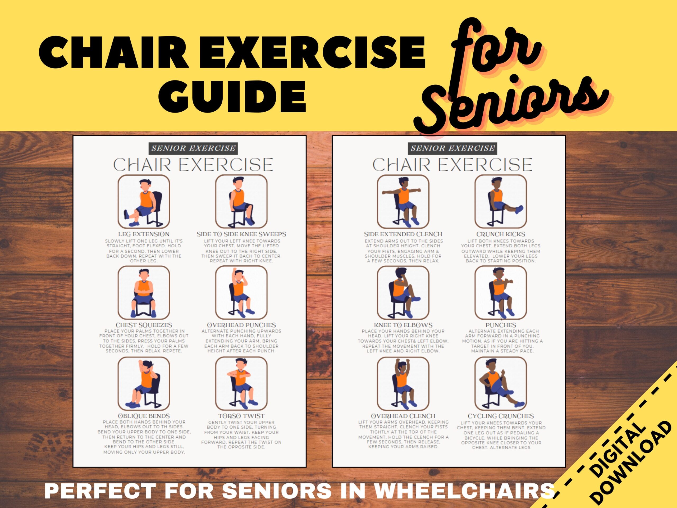 Chair Exercise Guide For Seniors Workout For Elderly Physical 