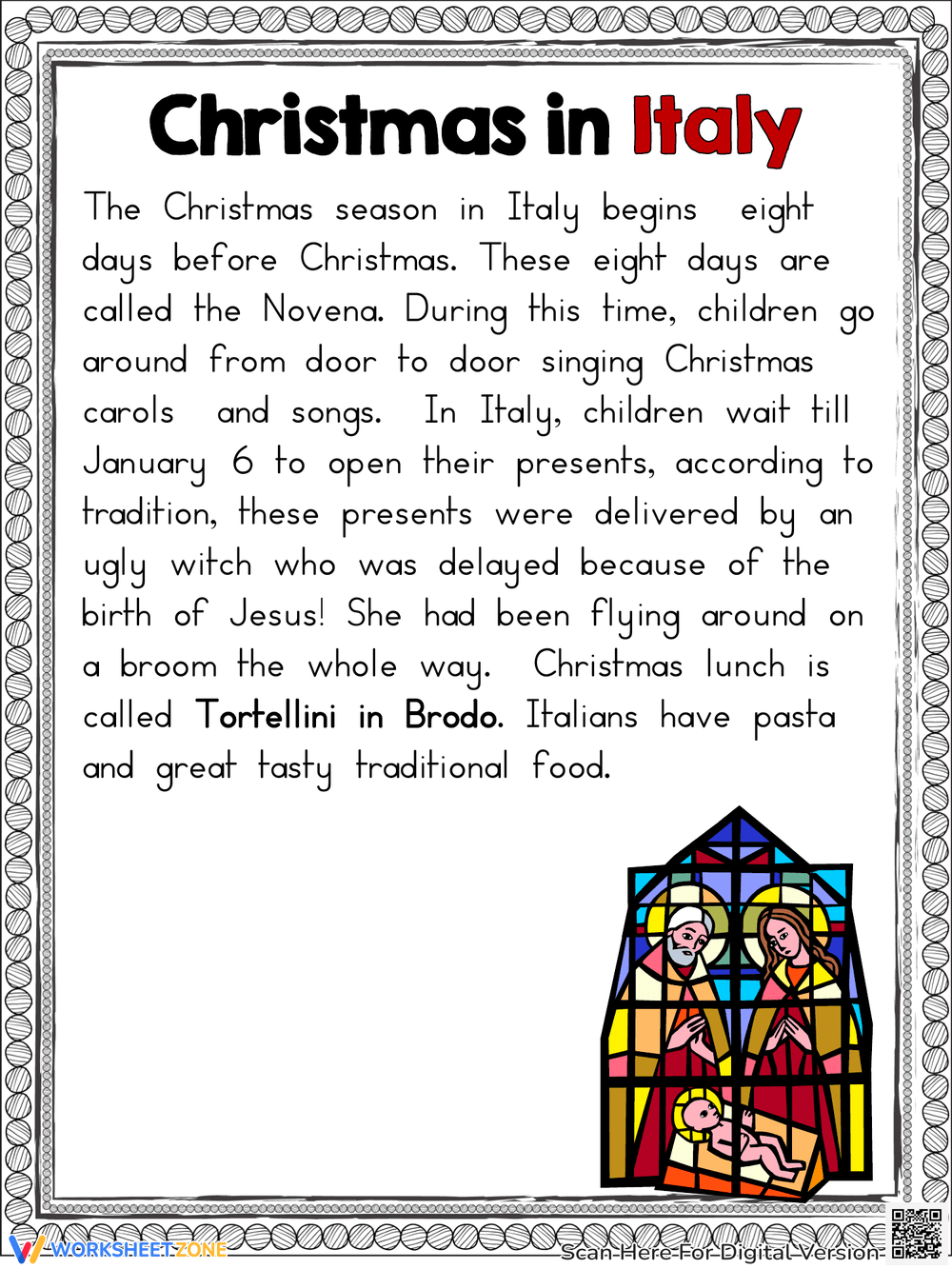 Christmas Comprehension Worksheets