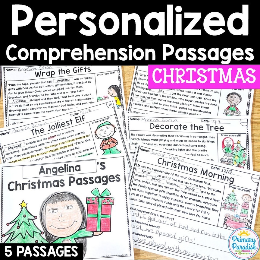 Christmas PERSONALIZED Reading Passages
