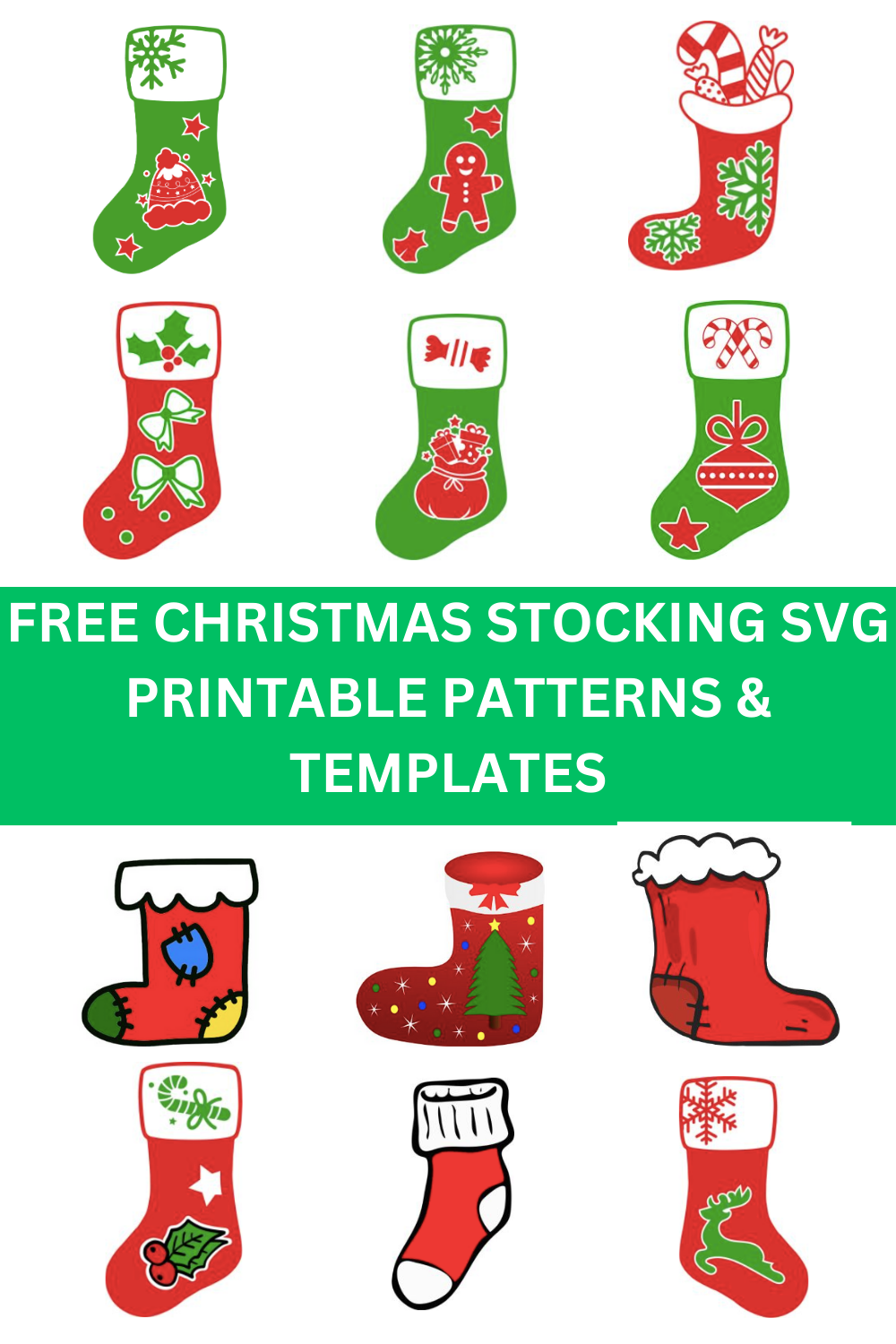 Christmas Stocking Patterns Free Printable Stencils U0026 Templates