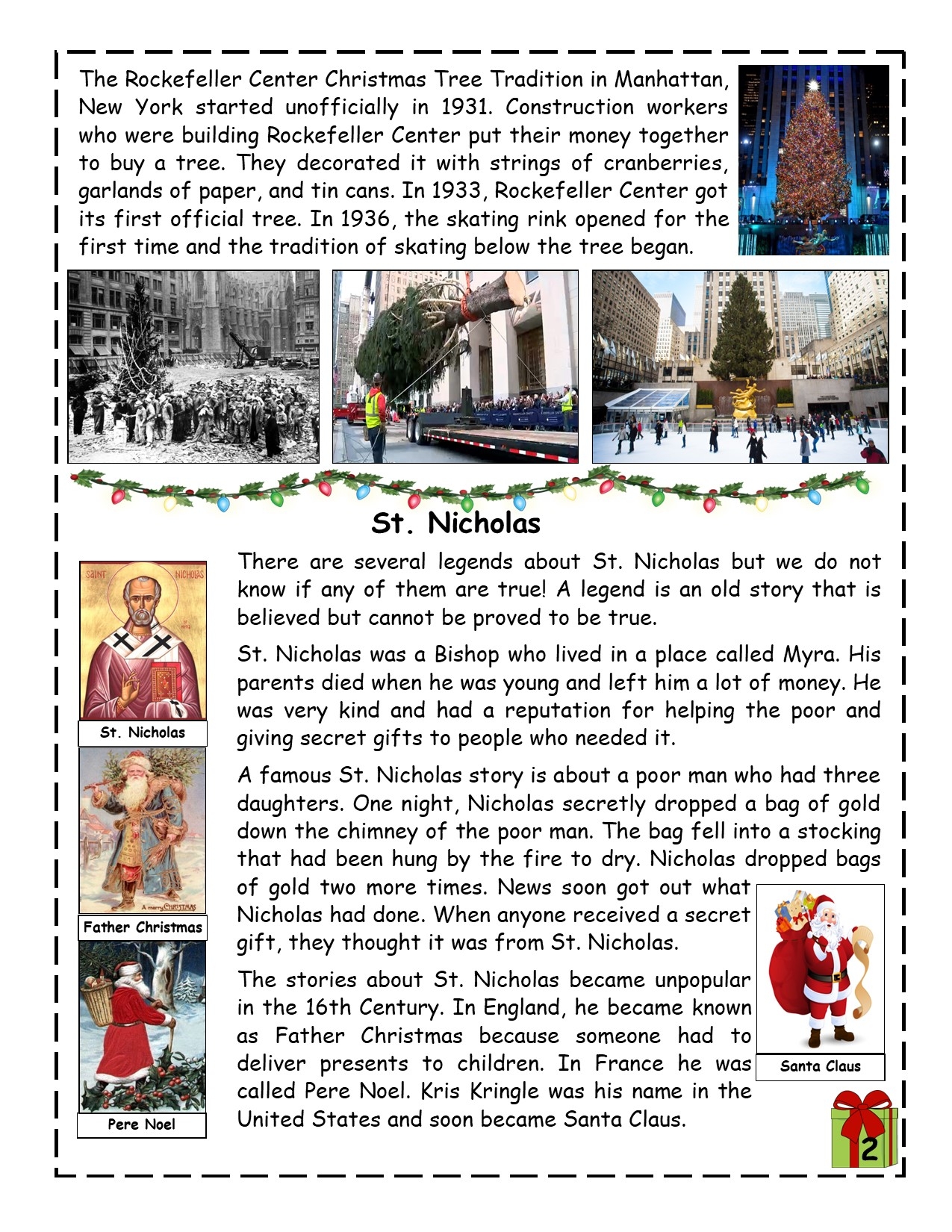 Santa Claus Reading Comprehension Worksheets