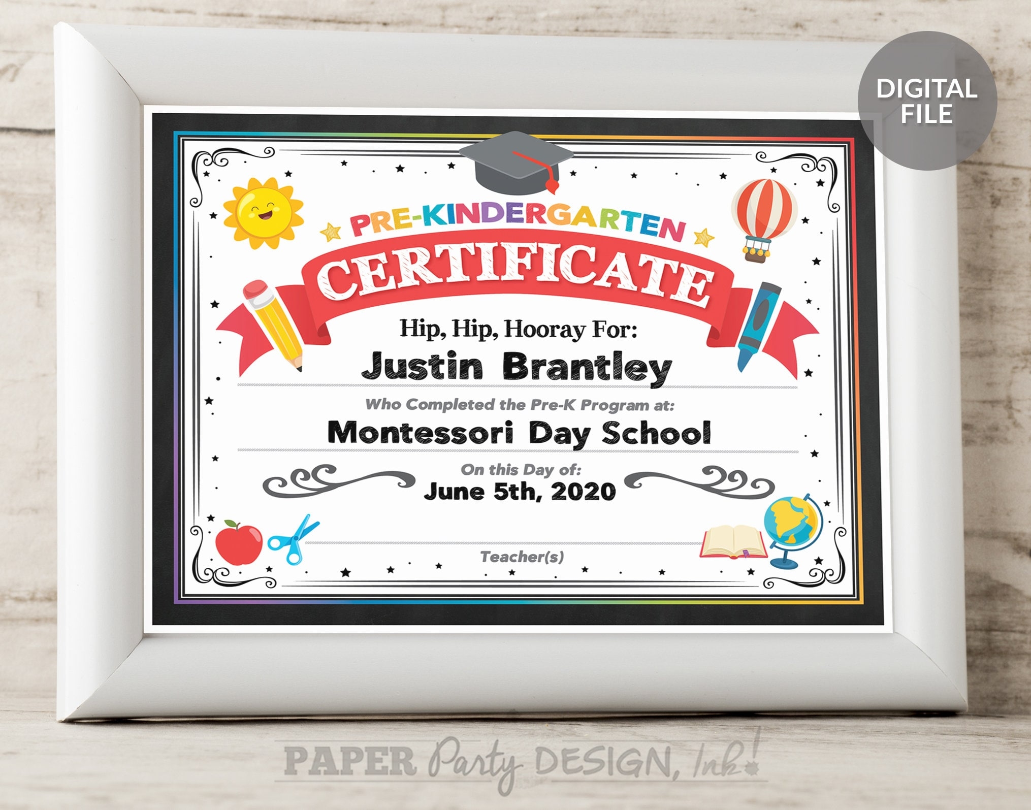 Classroom Pack Printable Prek Graduation Certificates Pre k 
