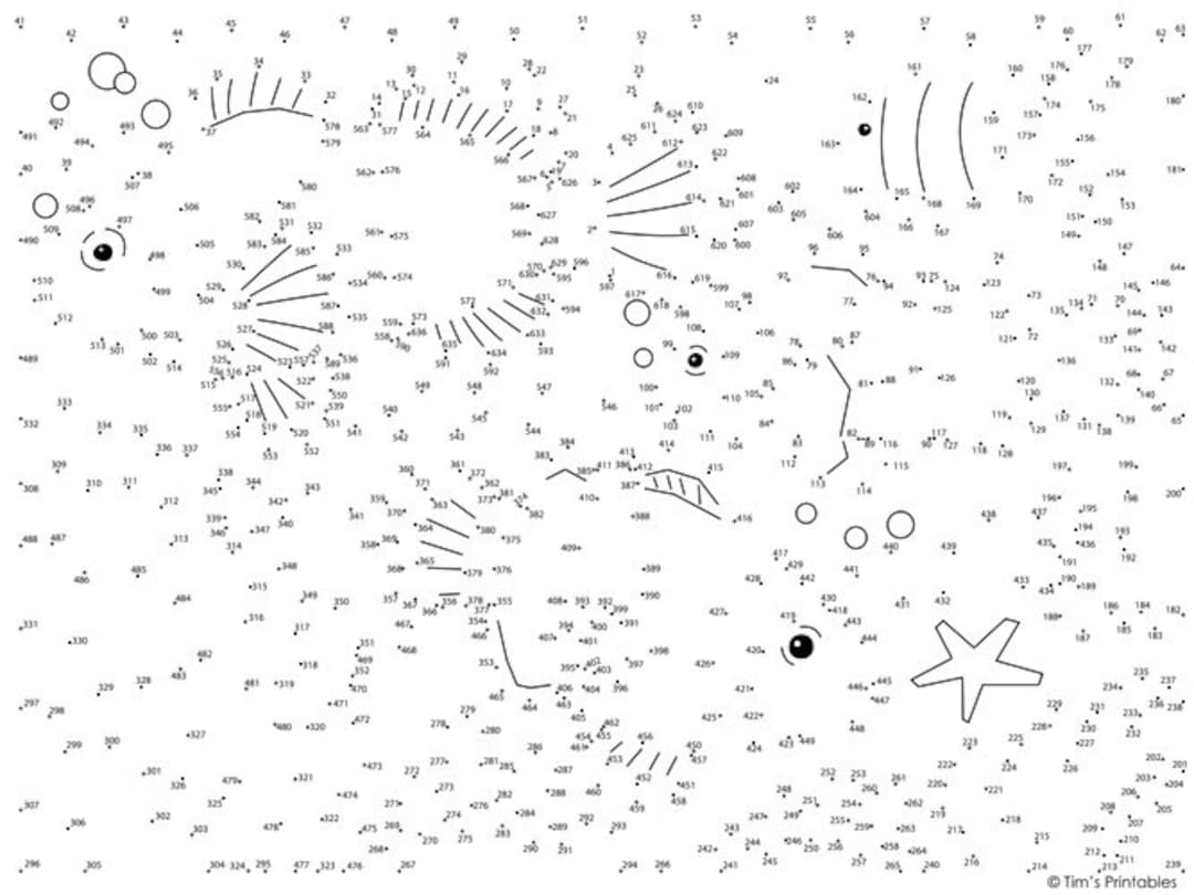 Clownfish Dot to dot Connect The Dots PDF 636 Dots Etsy