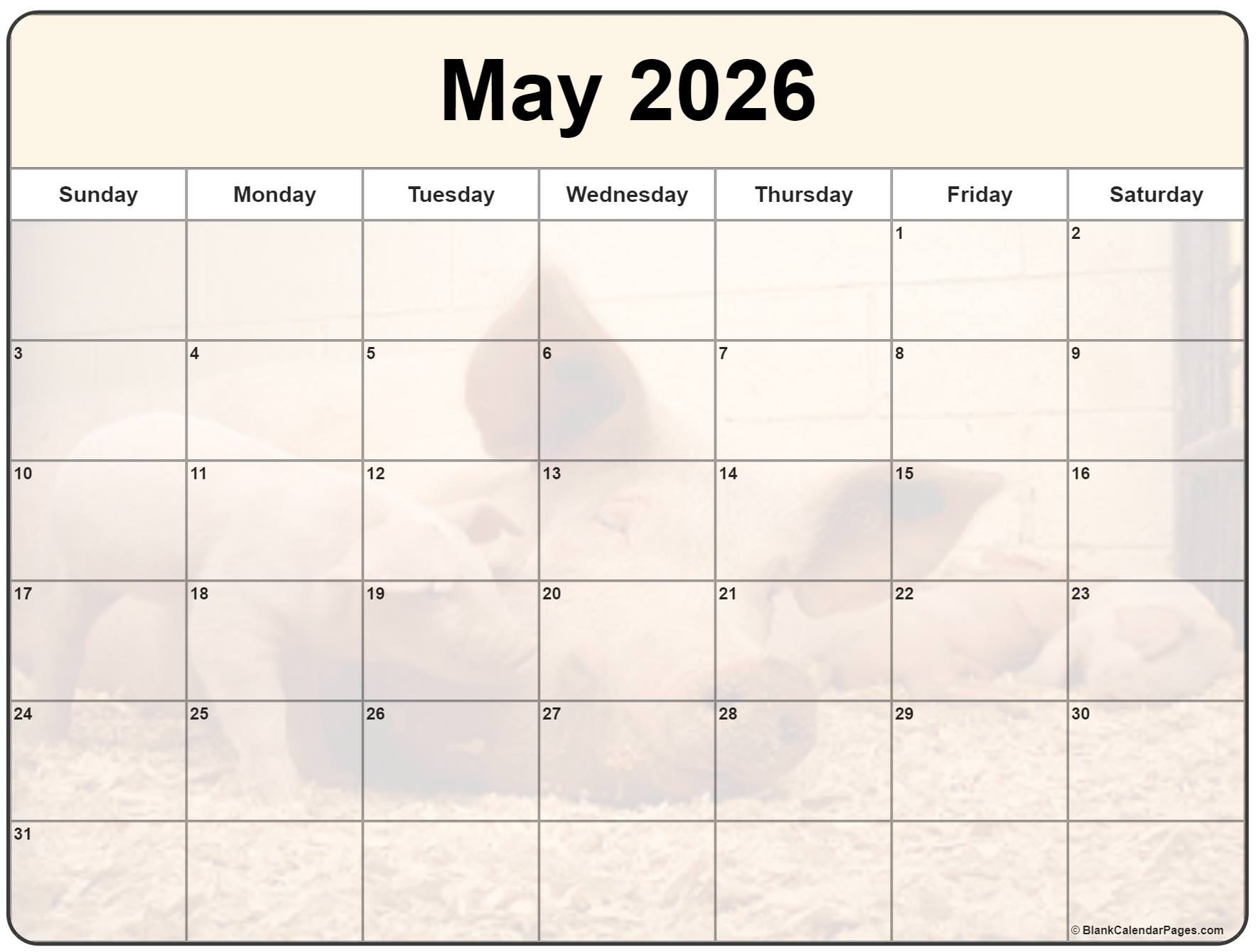 May 2026 Blank Calendar