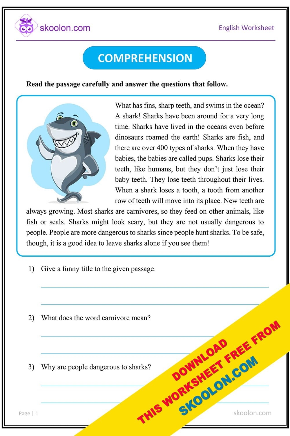 Reading Comprehension Worksheets Grade 4pdf