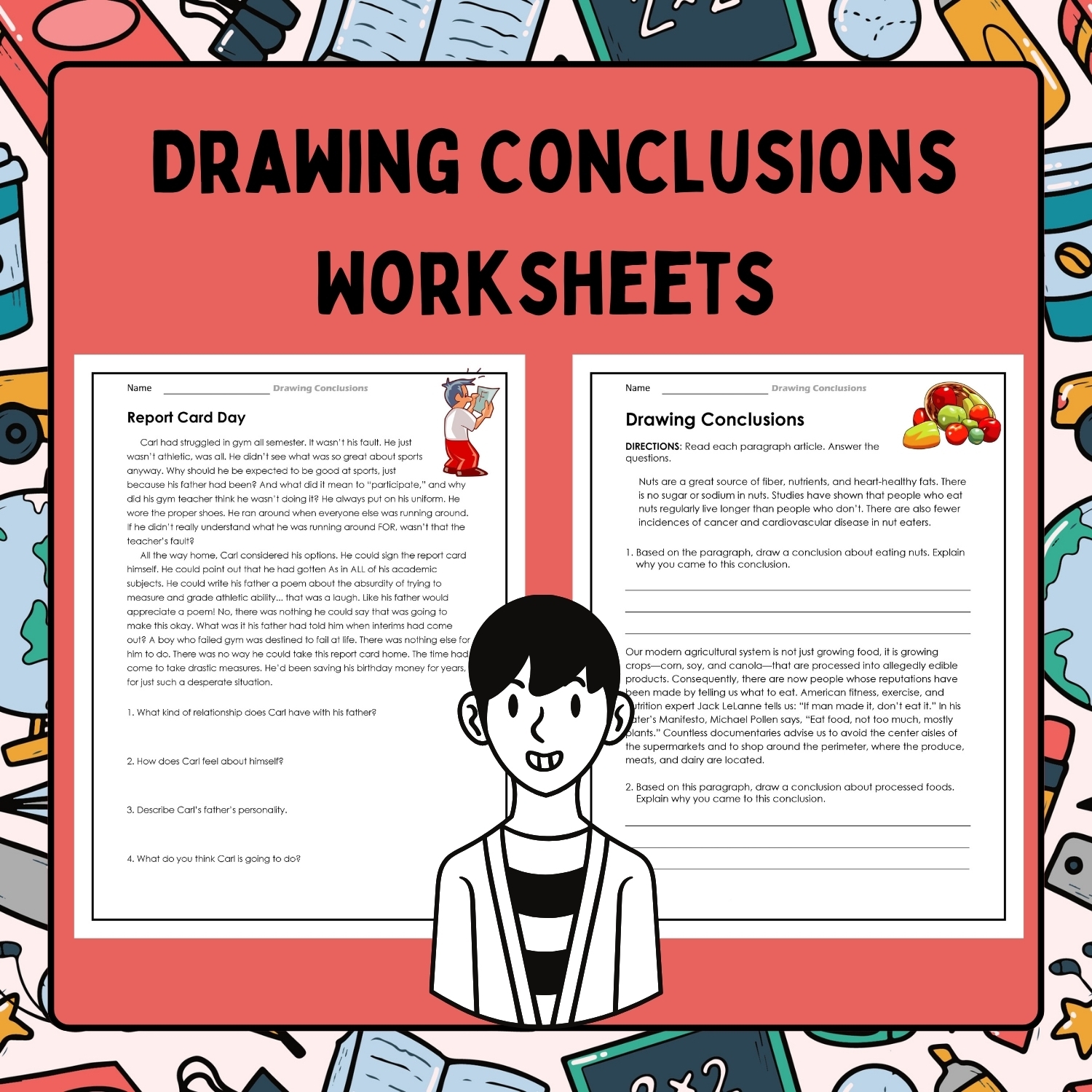 Reading Comprehension Drawing Conclusions Worksheets