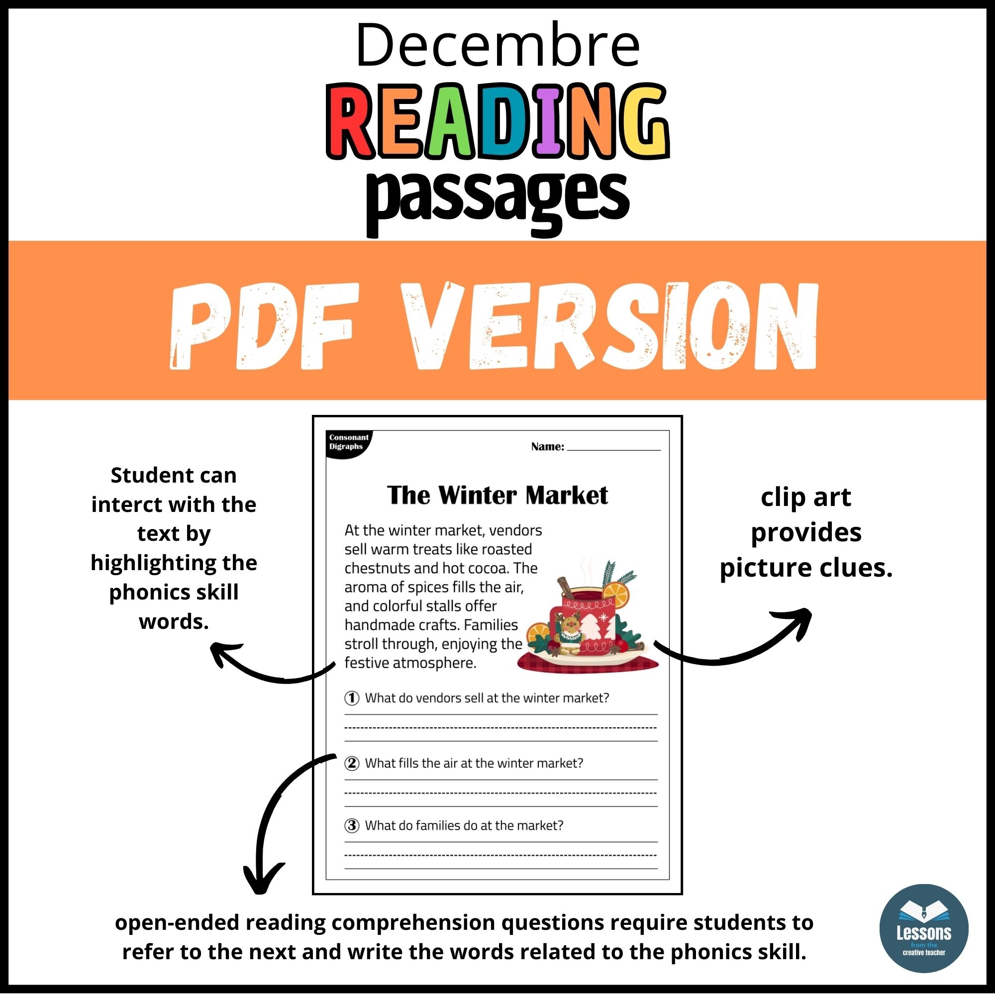 Decembre Winter Reading Passages Questions Worksheets Part 03 Made By Teachers