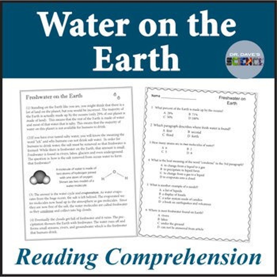 The Water Cycle Reading Comprehension Worksheet