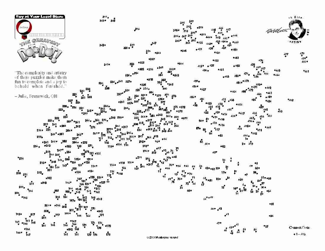Dot To Dot Free Printable