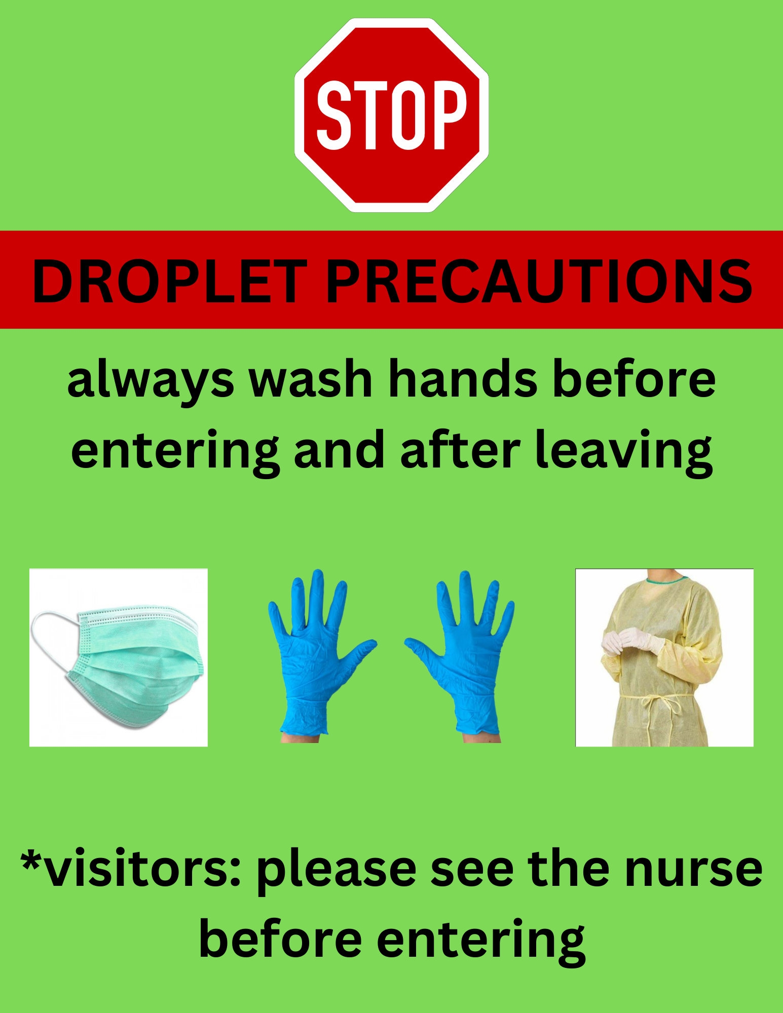 Droplet Precautions Etsy Ireland