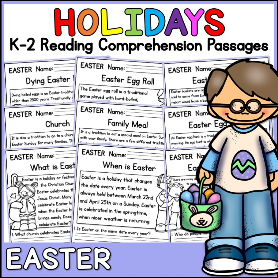 Easter Holidays Reading Comprehension Passages K 2 Made By Teachers