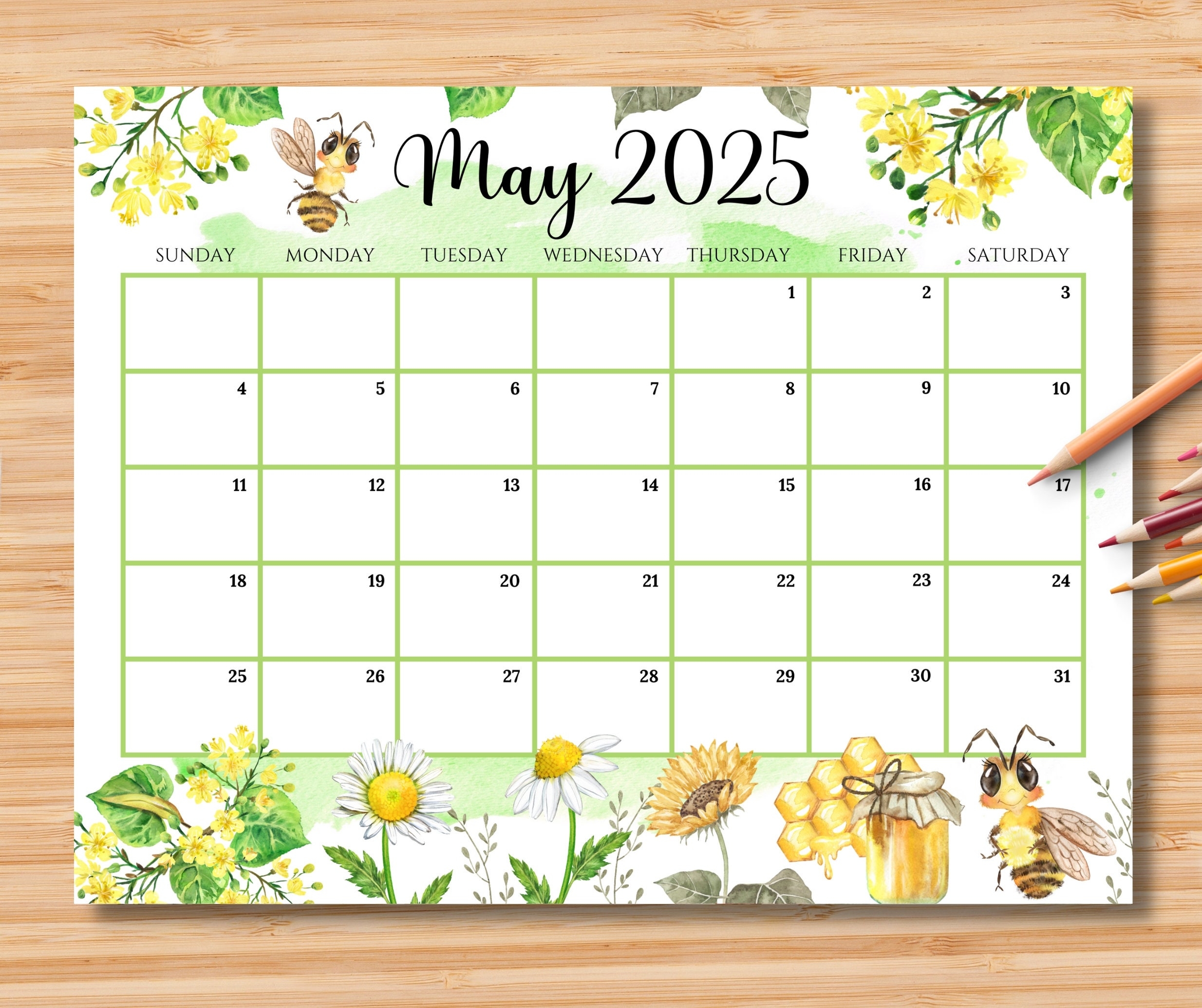 Printable Calendar May 2025